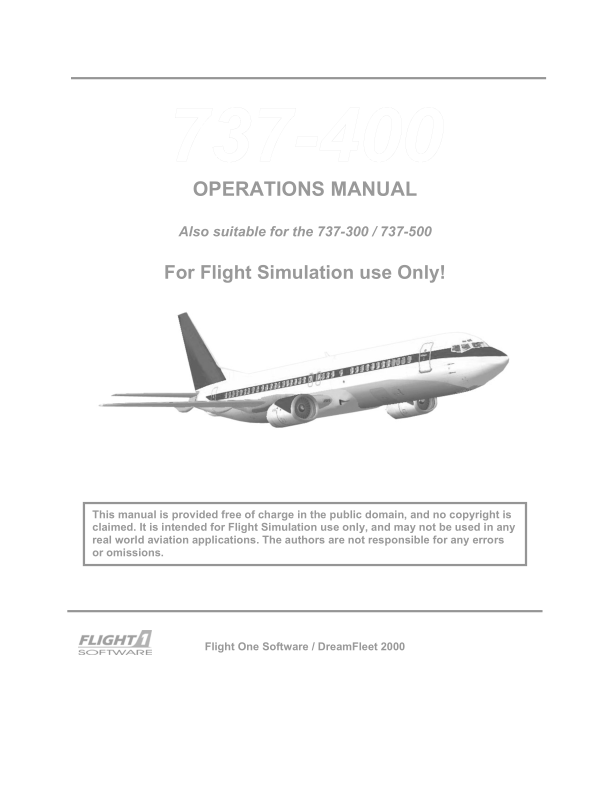 Boeing 737-400. Самолет Boeing 737-400. Operations manual. 2000