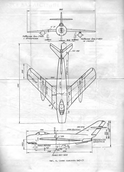 МиГ-17. Техническое описание. Книга 1. Летные характеристики самолета. 1971