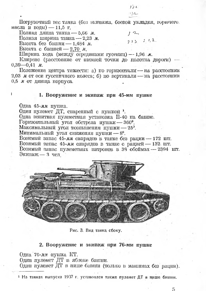 БТ-7. Наставление автобронетанковых войск РККА. 1938