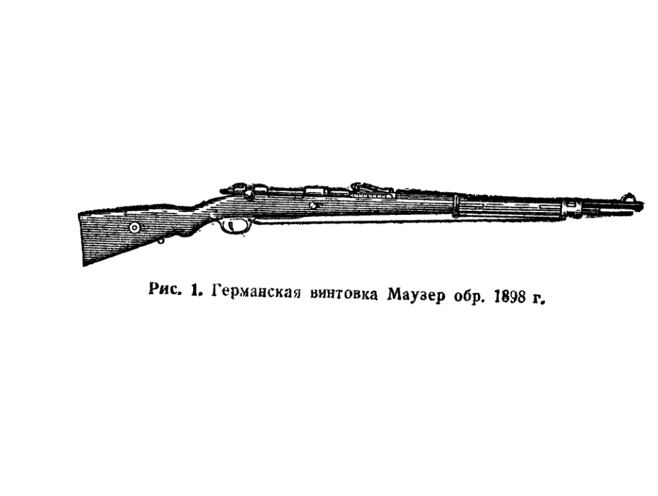 Маузер. Краткое описание 7,92-мм германской винтовки Маузера обр.1898 г. и краткие указания по стрельбе. 1942