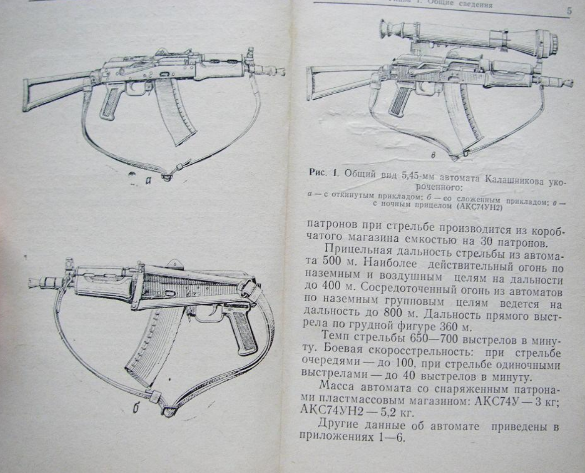 5,45-мм АК74У. Руководство по 5,45-мм автамату Калашникова укороченому АК74У