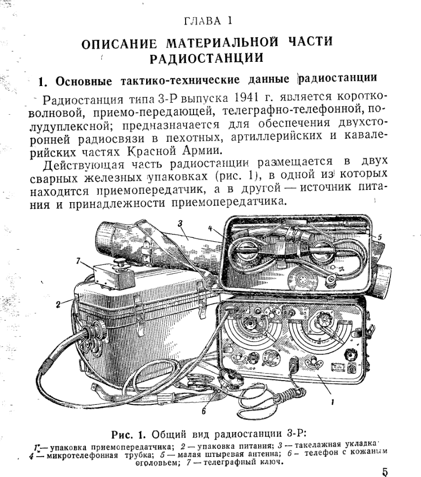 3-Р. Радиостанция 3-Р. Руководство по радиоделу. 1942