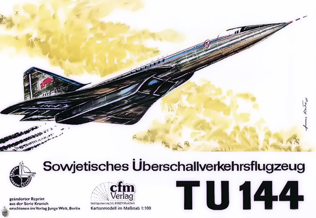Ту-144. Сверхзвуковой самолет Ту-144 бумажная модель. 2000