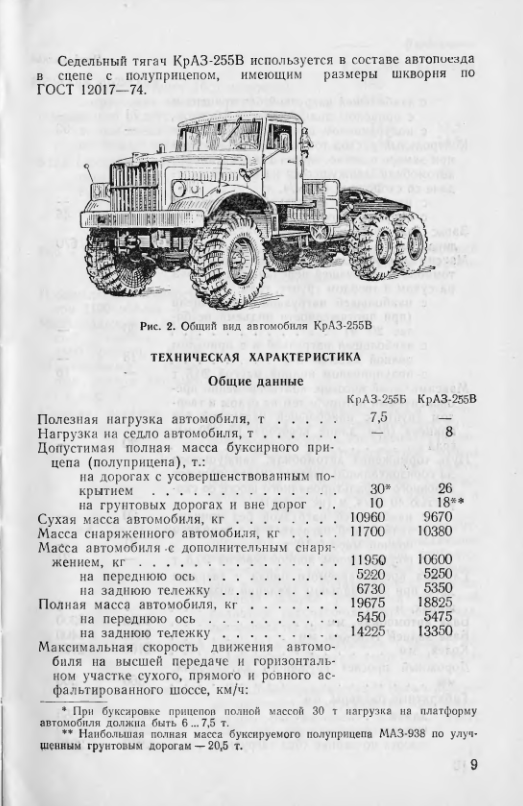 КрАЗ-255Б и КрАЗ-255В. Техническое описание и Инструкция по эксплуатации. 1980