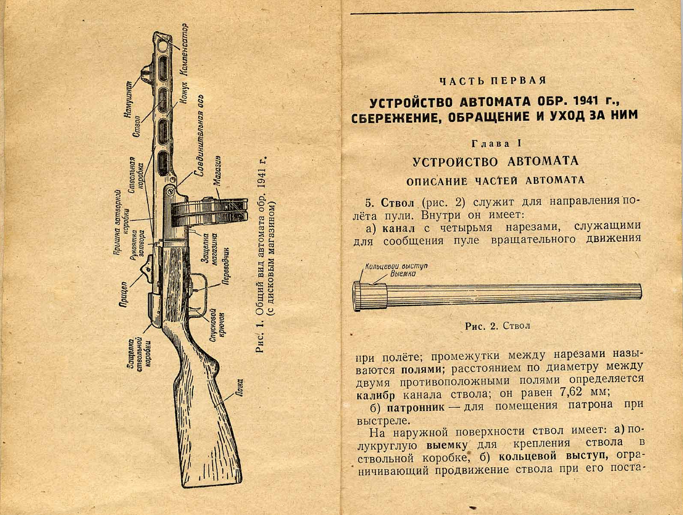 ППШ. Автомат конструкции Шпагина. Наставление по стрелковому делу. 1946