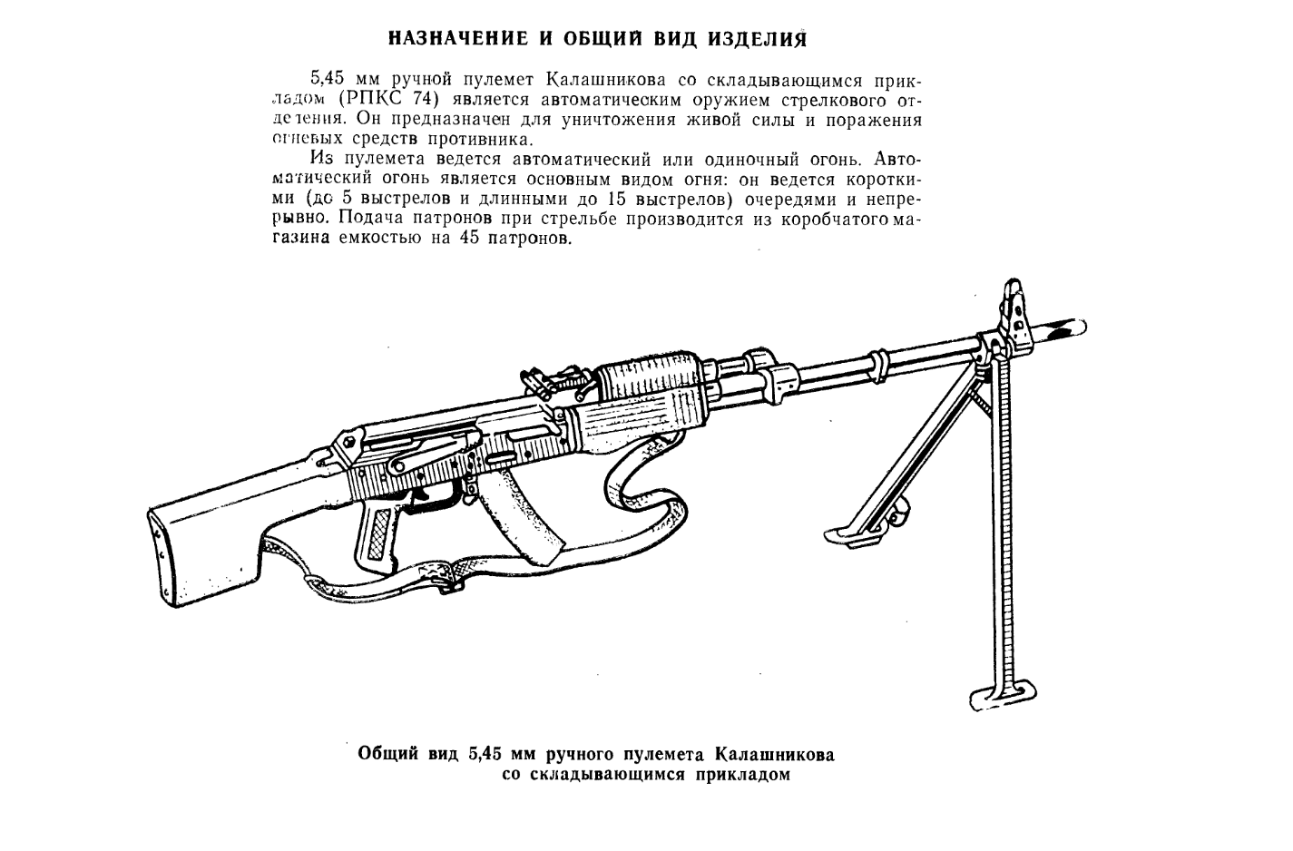 5,45-мм ручной пулемет Калашникова (РПКС74). Каталог деталей и сборочных единиц