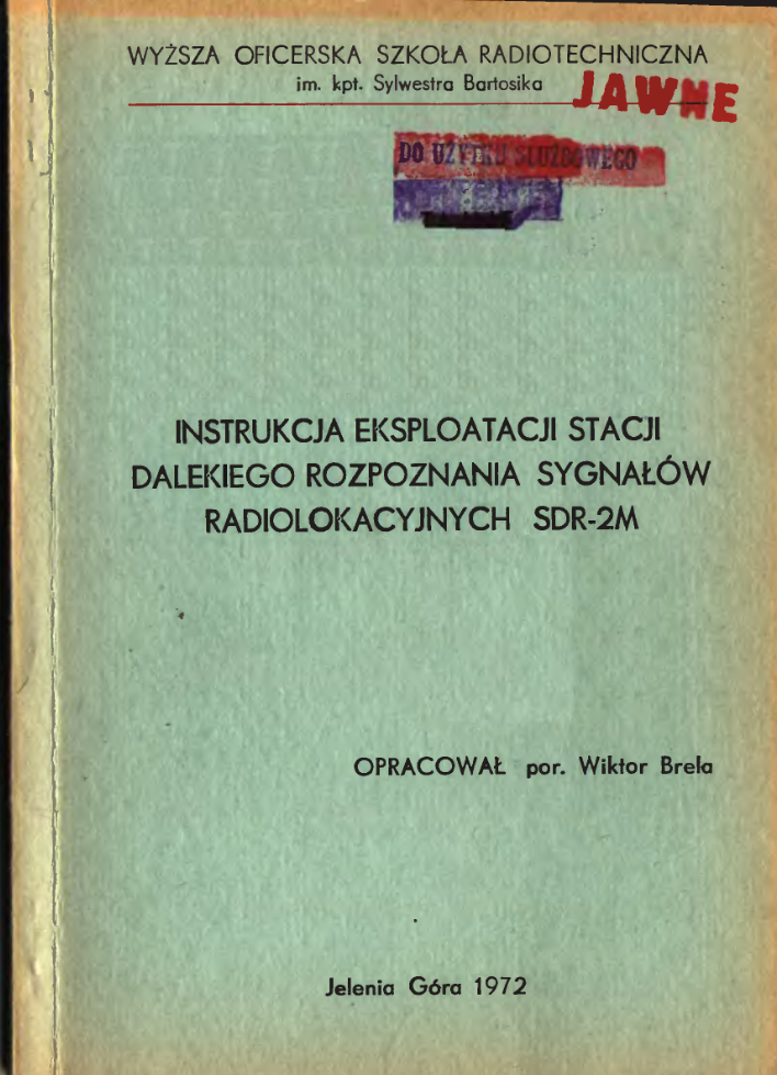 СДР-2М. Станция радиотехнической разведки. Инструкция по эксплуатации 1972