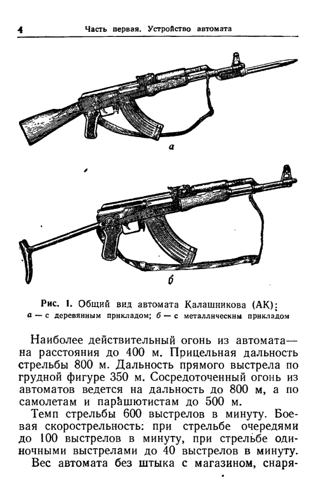 Наставление по стрелковому делу. 7,62-мм автомат Калашникова. 1958